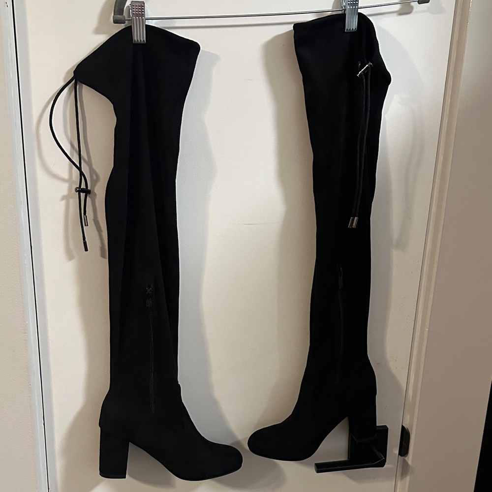 Nature Breeze Black Over-the-Knee Boots